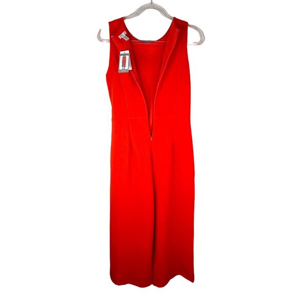 Spense Jumpsuit Small Coral Sleeveless Cropped Stretch Drawstring New - Picture 4 of 12
